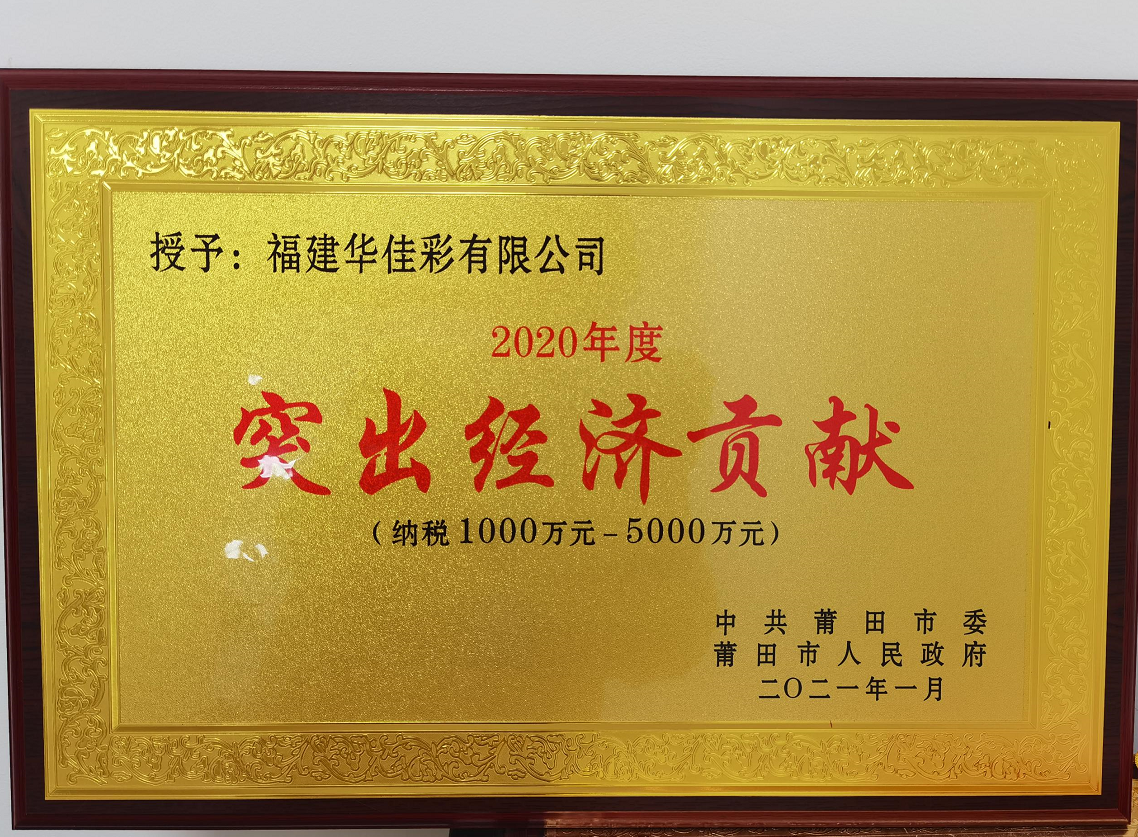 2020年度突出经济贡献